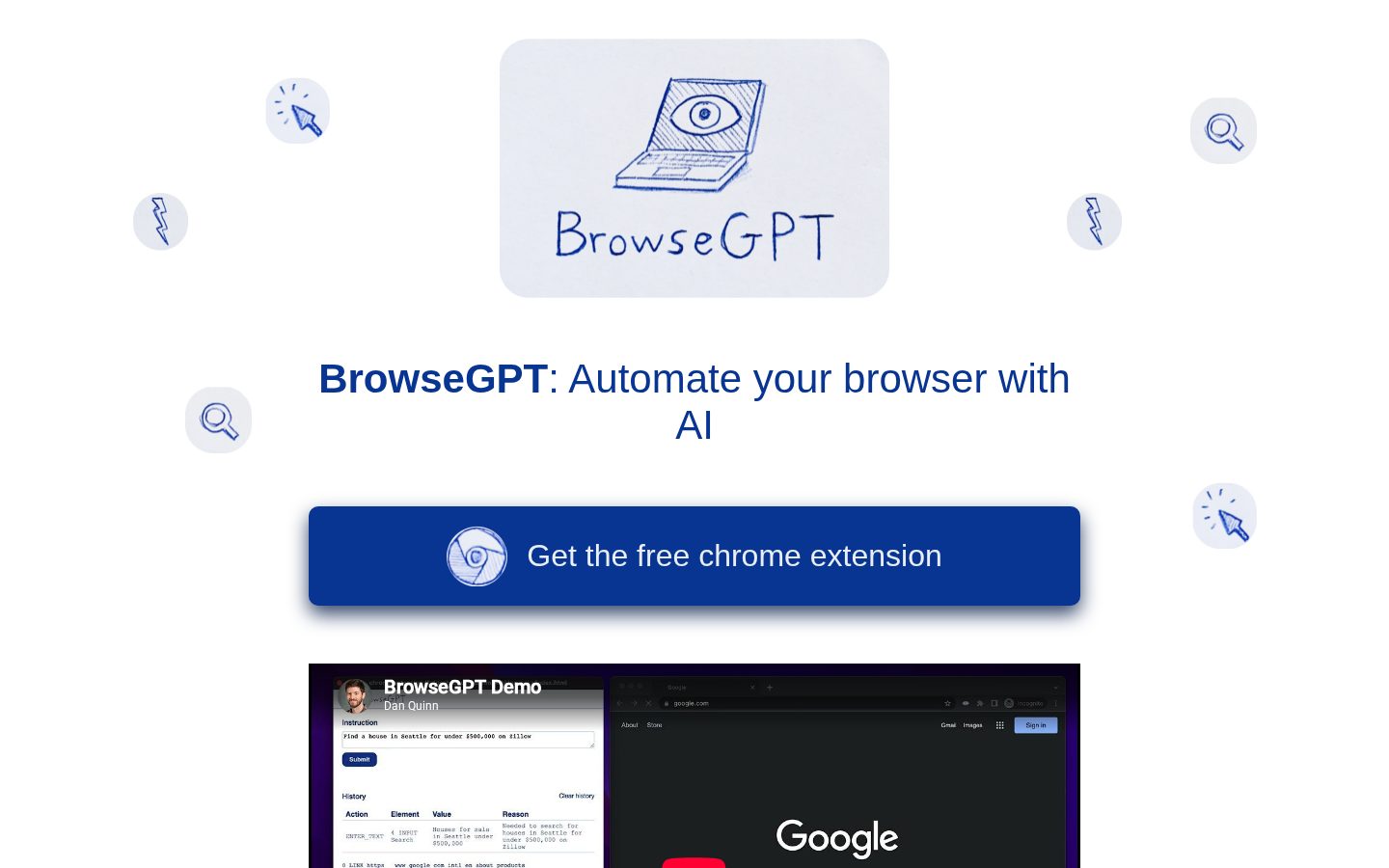 BrowseGPT Homepage