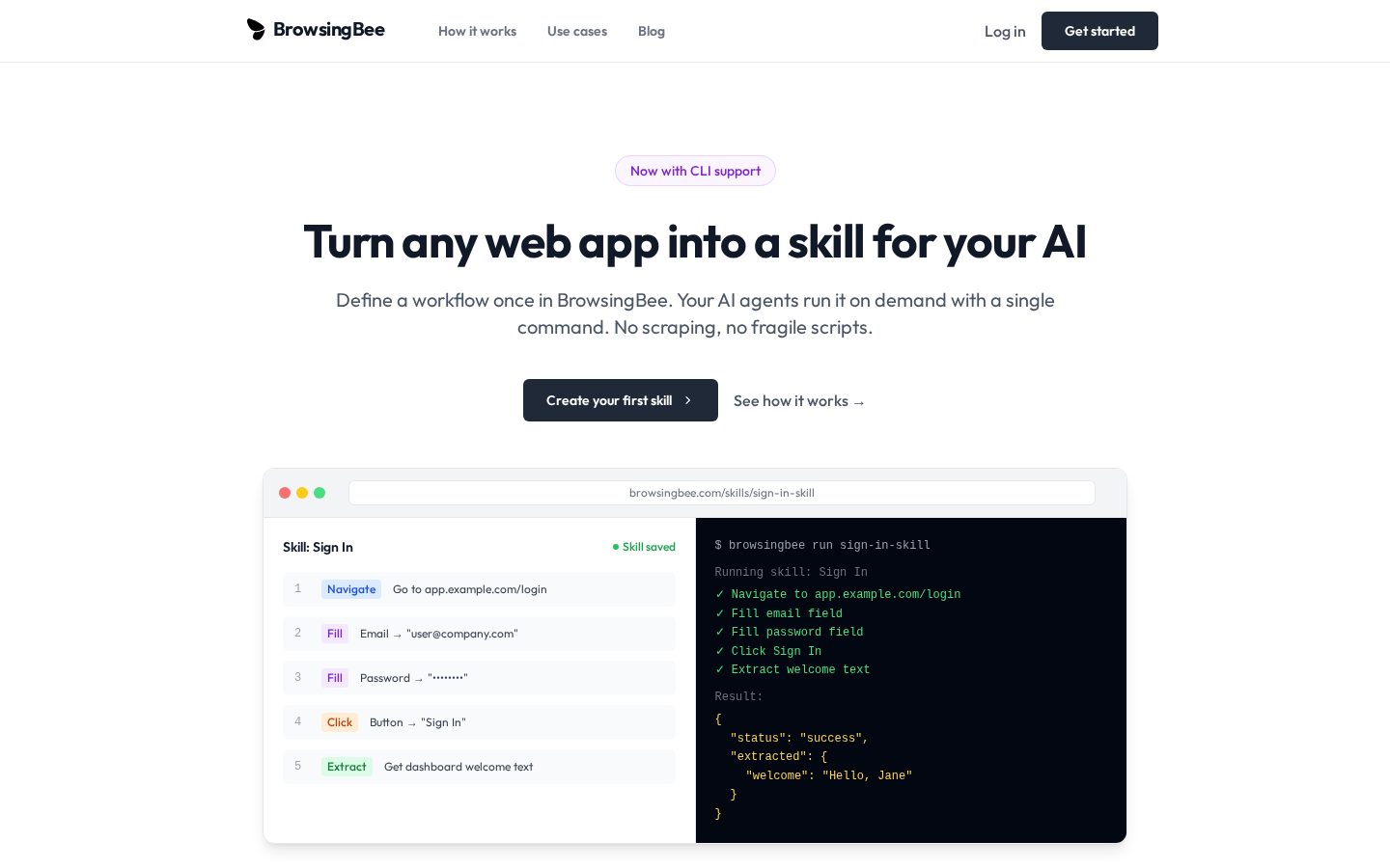 BrowsingBee Homepage