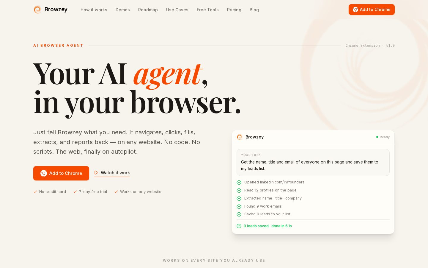 Browzey Homepage