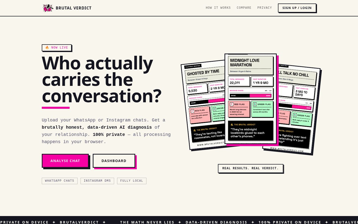 Brutal Verdict Homepage