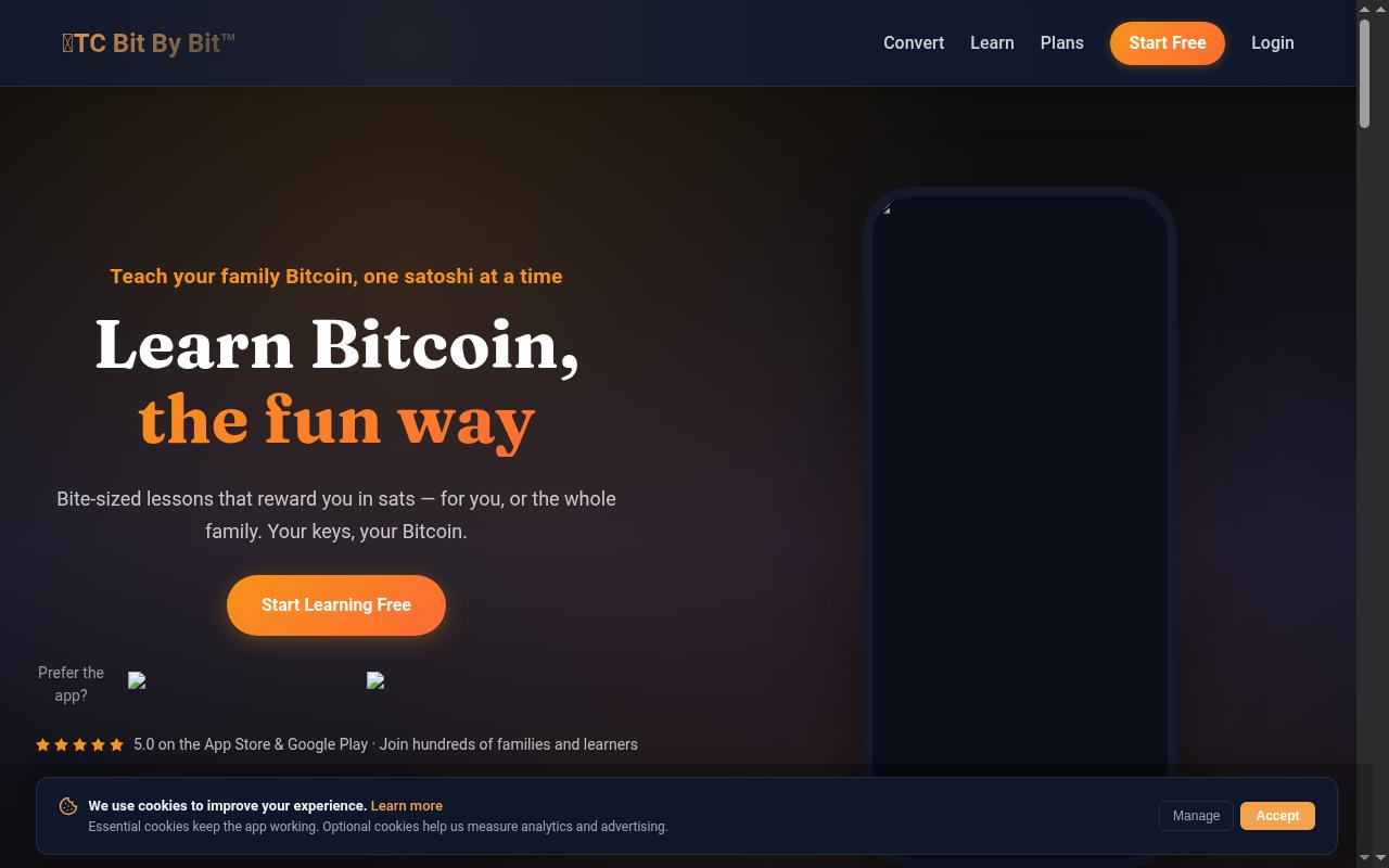 BTCBitByBit App Homepage