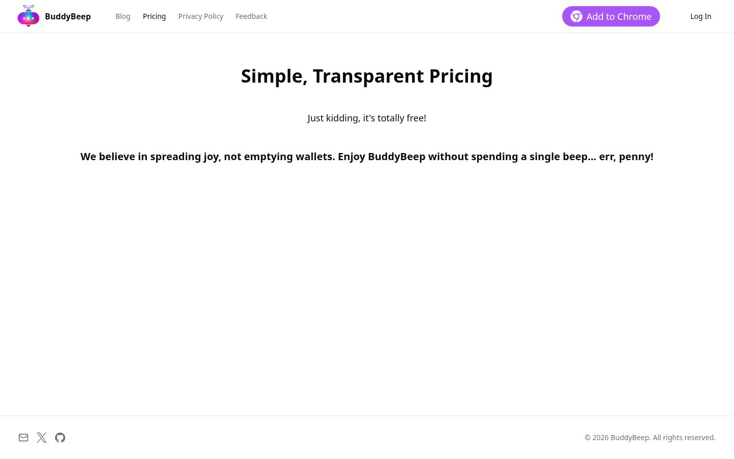 Buddybeep Pricing