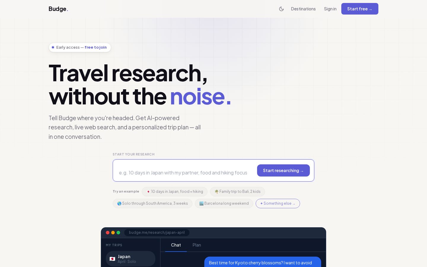 Budge Homepage