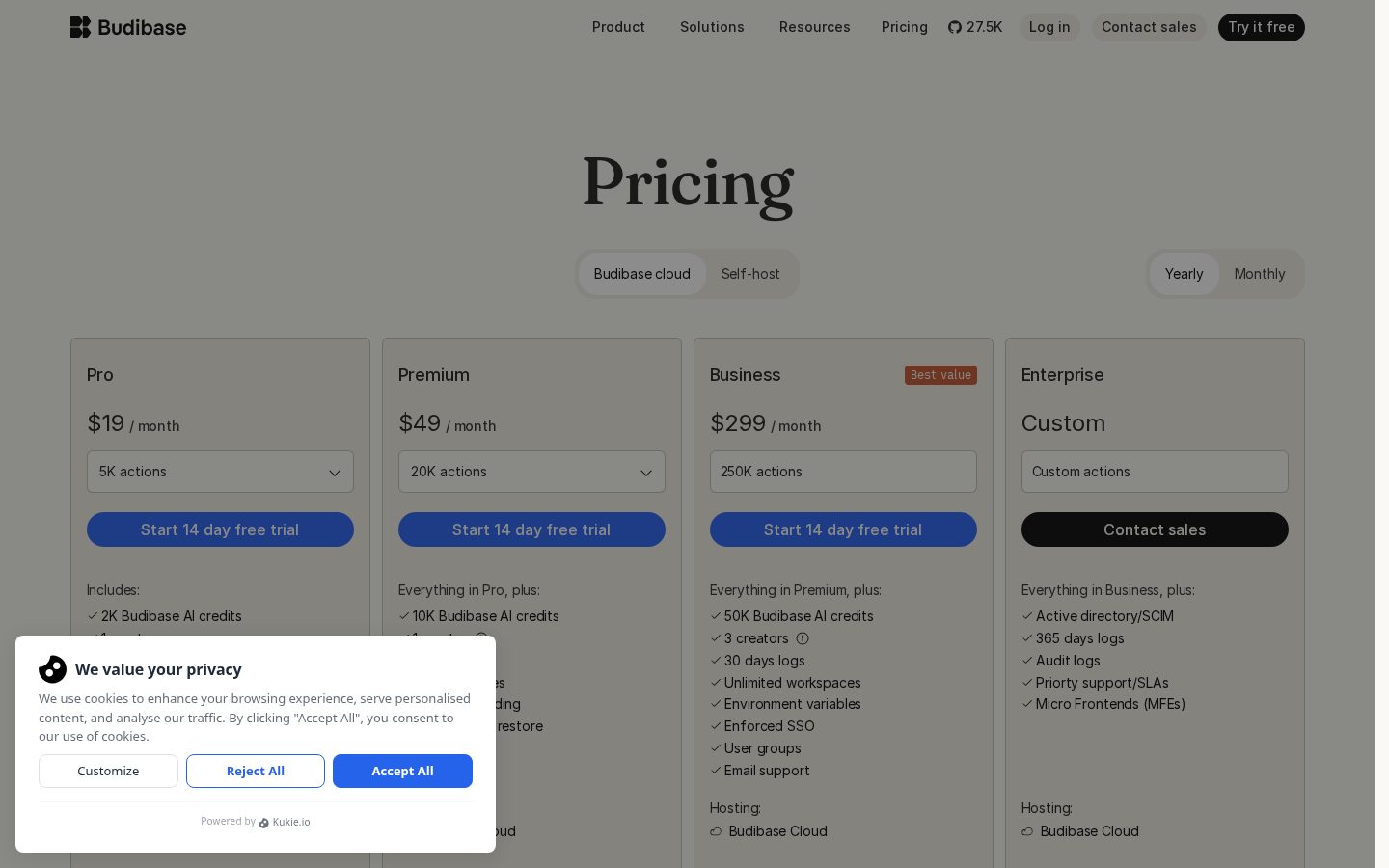 Budibase AI Agents Pricing