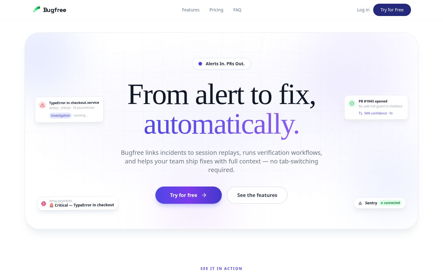 Bugfree Homepage