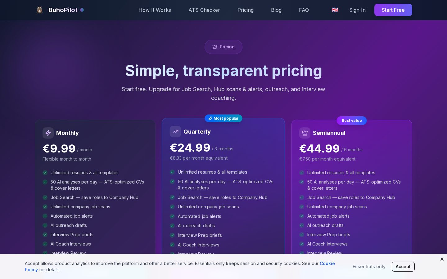 BuhoPilot Pricing