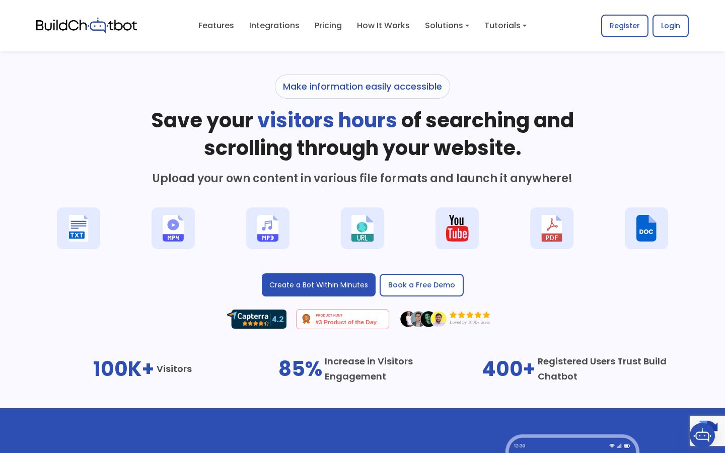 Build Chatbot Homepage