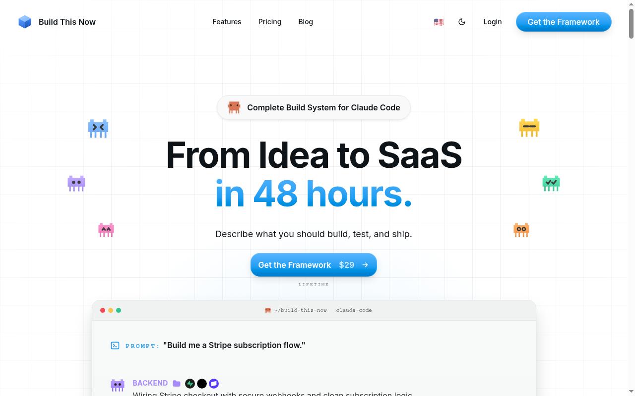 Build This Now Homepage