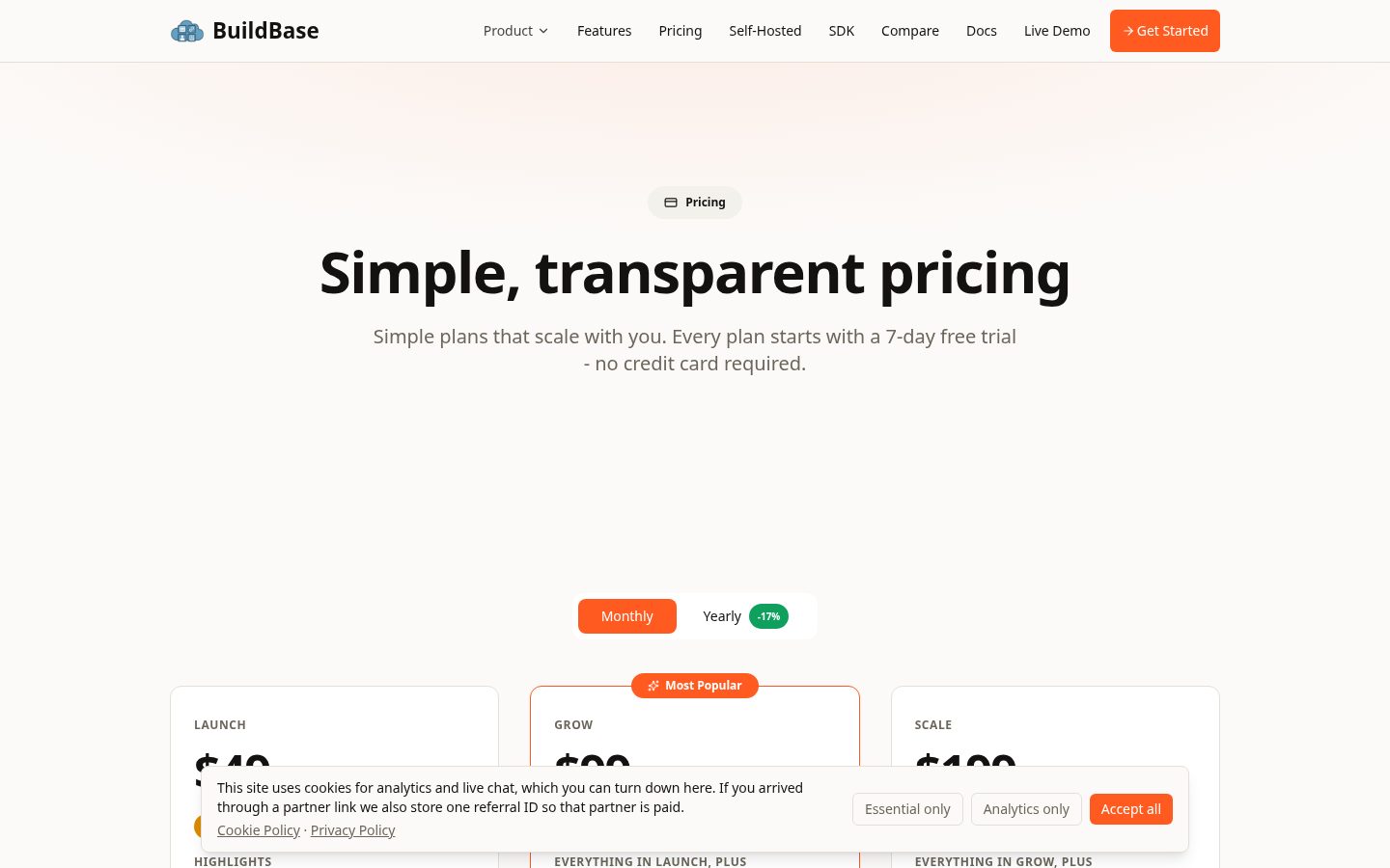 BuildBase Pricing