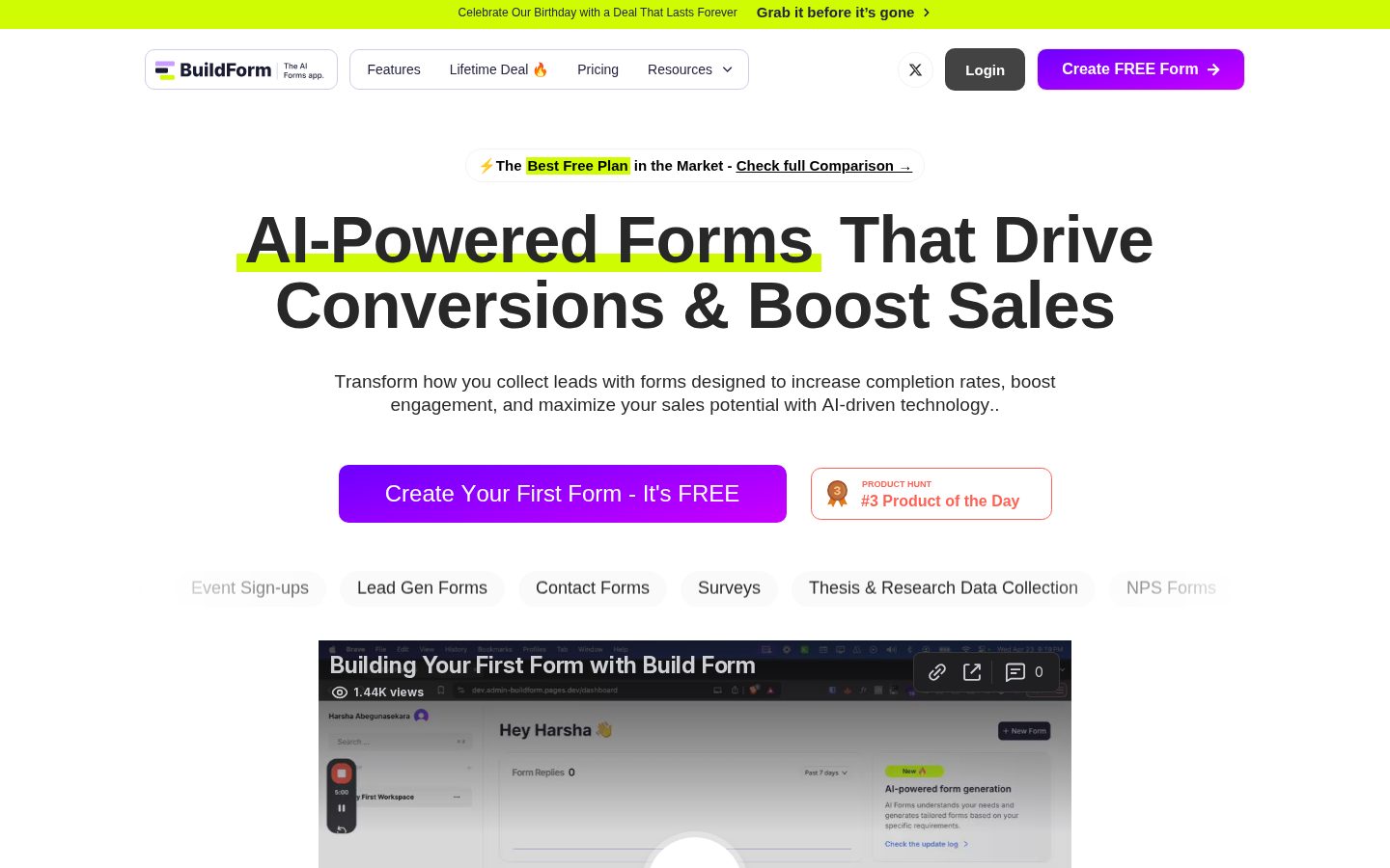 Buildform Homepage