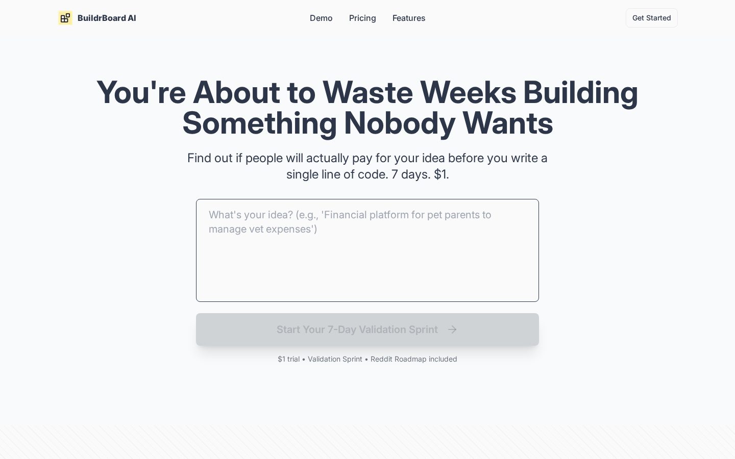 BuildrBoard AI Homepage