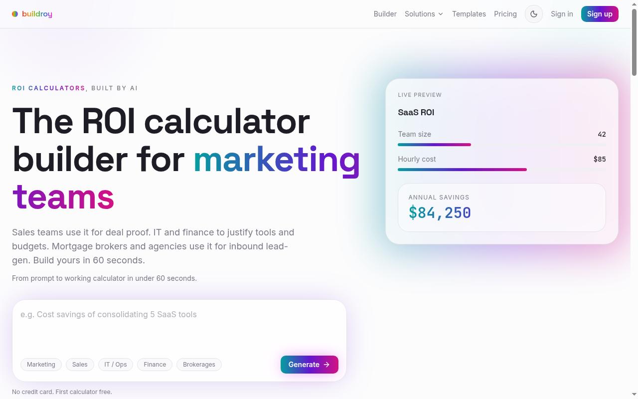 BuildRoy Homepage