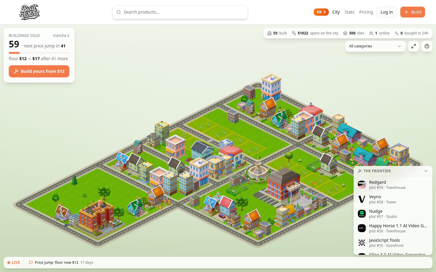 Built Vibing Homepage