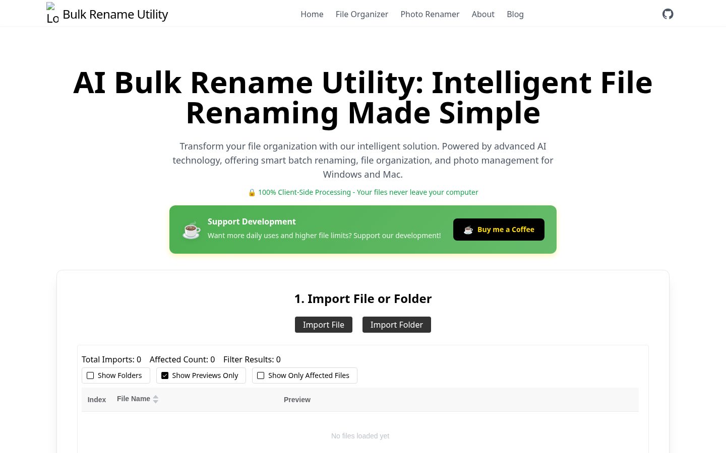 Bulk Rename Utility Homepage