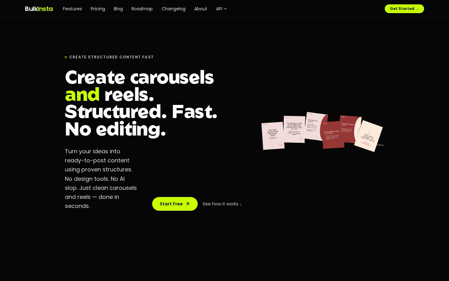 BulkInsta Homepage