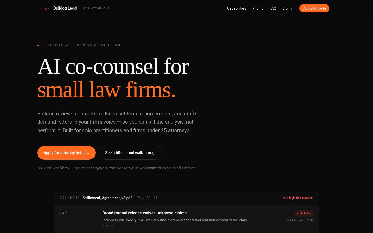 Bulldog Legal Homepage