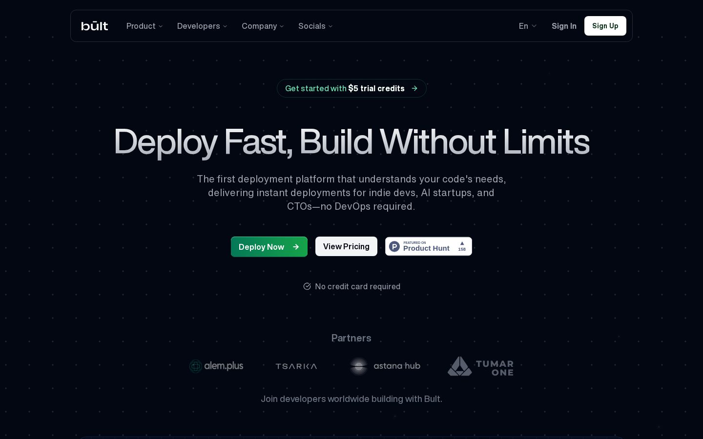 Bult.ai Homepage