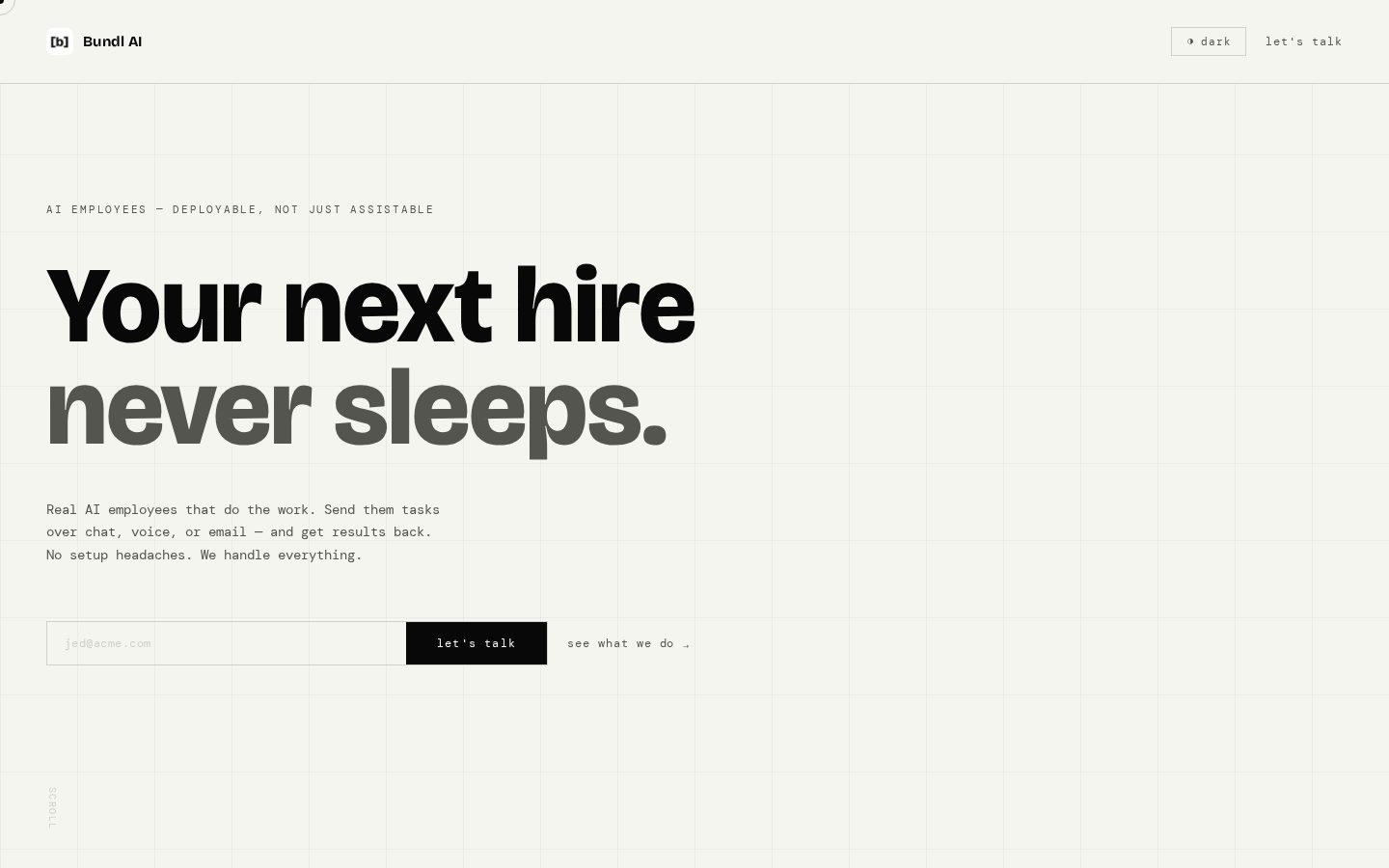 BUNDL AI Homepage