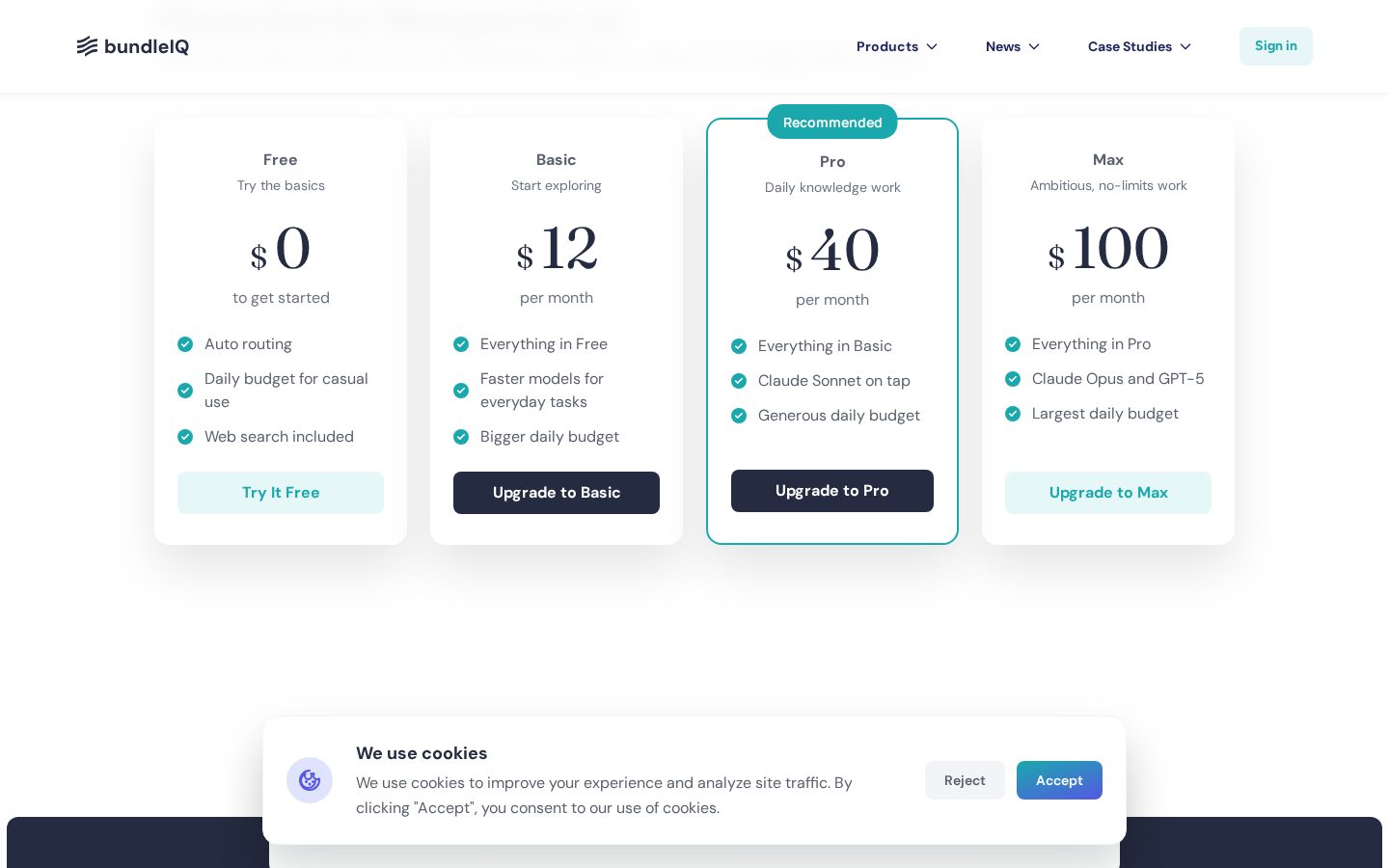 bundleIQ Pricing