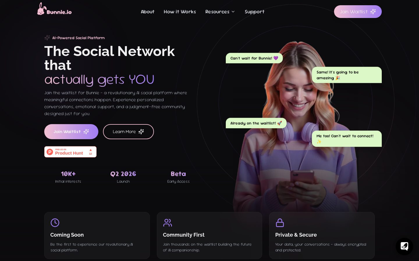 Bunnie AI Homepage