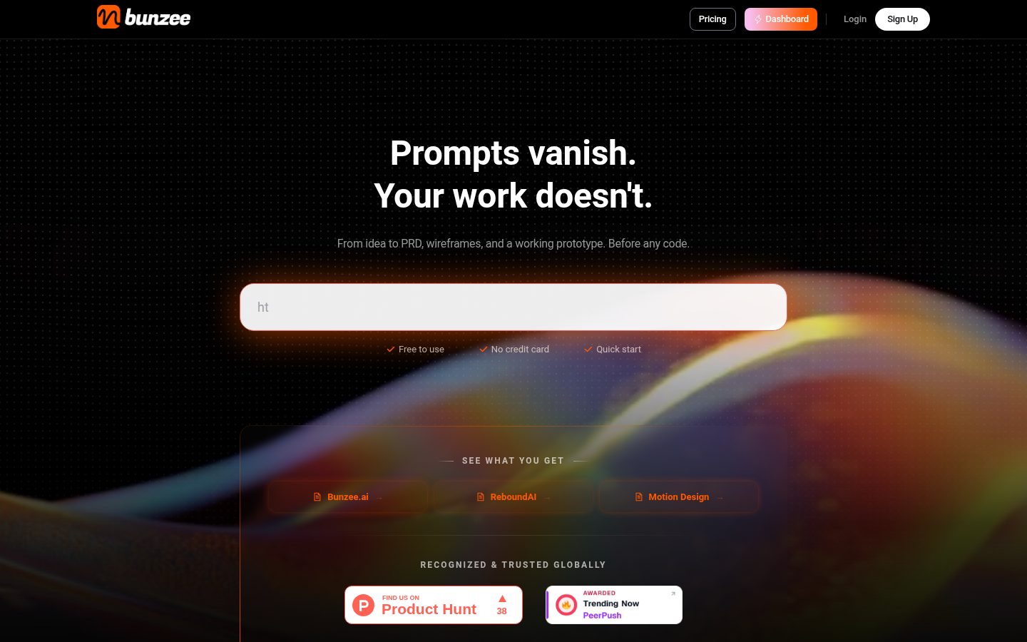 Bunzee AI Homepage