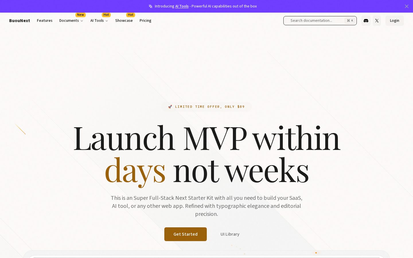 BuouNext Homepage