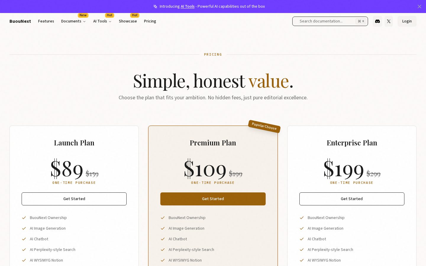 BuouNext Pricing