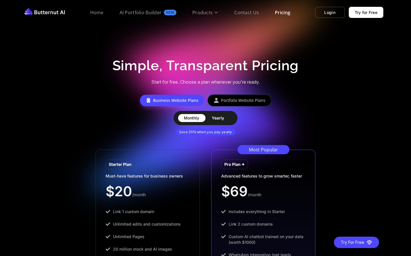 Butternut AI Pricing
