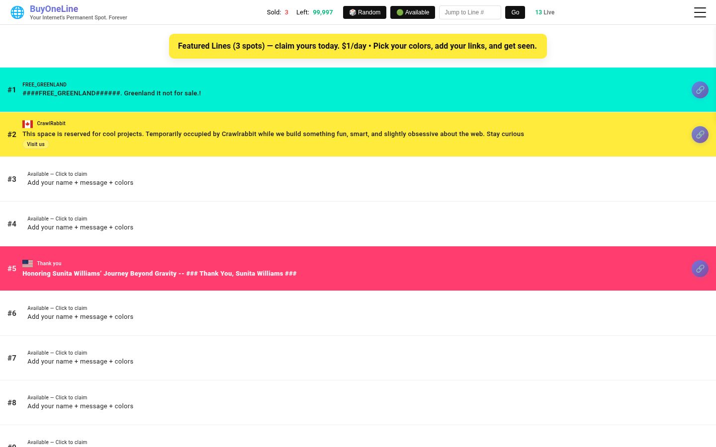 BuyOneLine.com Homepage