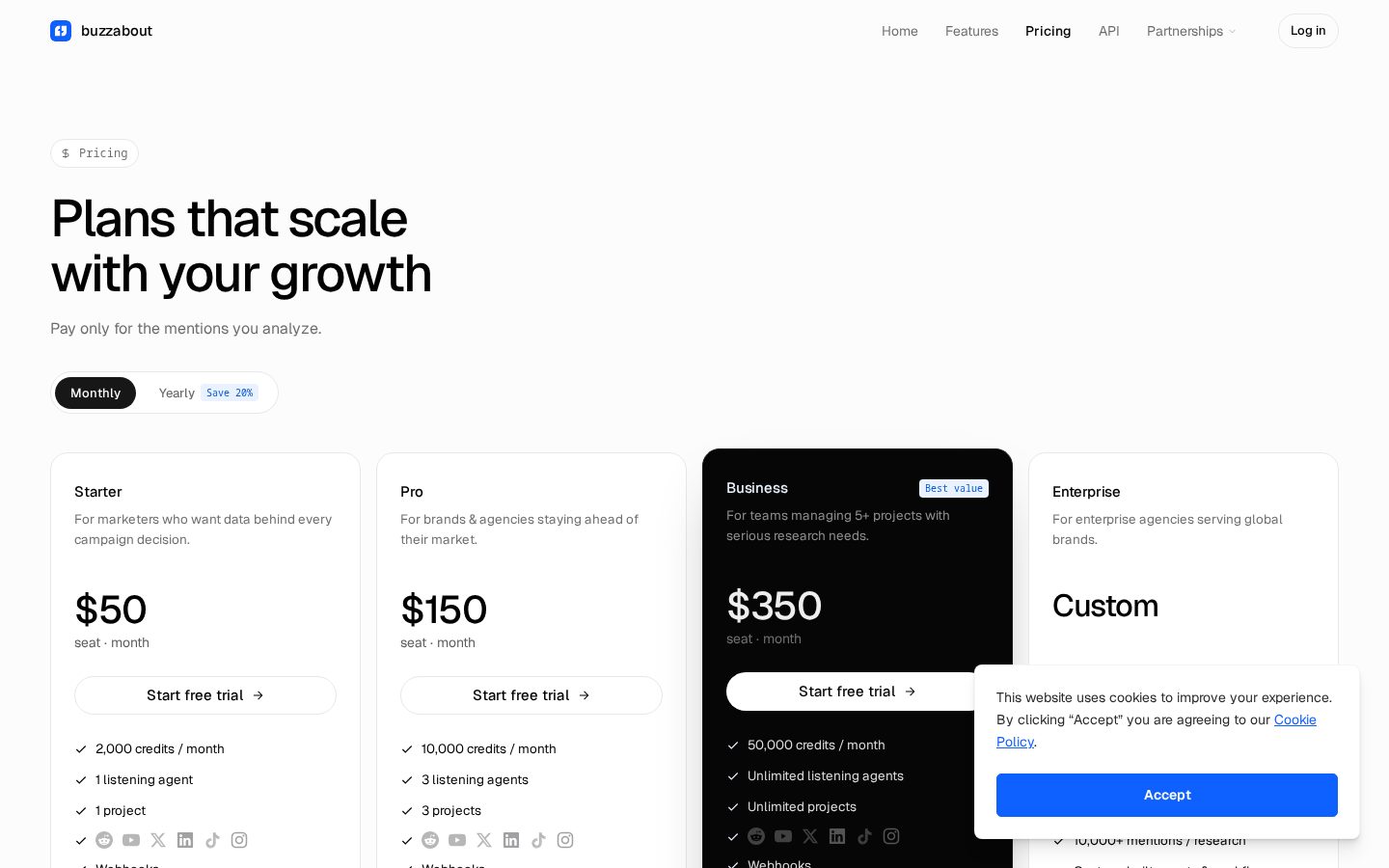 buzzabout Pricing