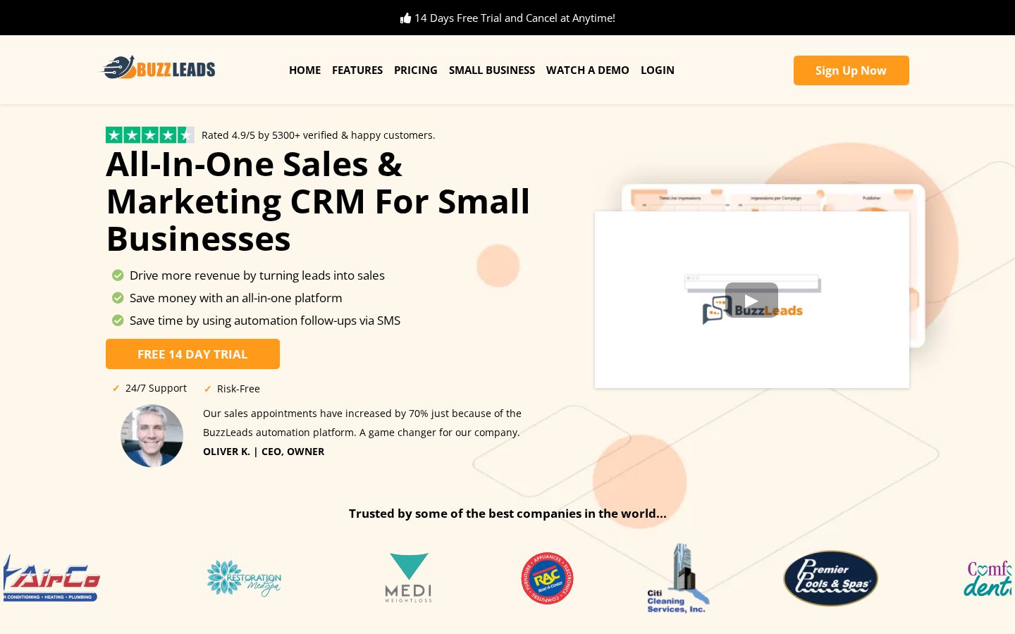 BuzzLeads Homepage