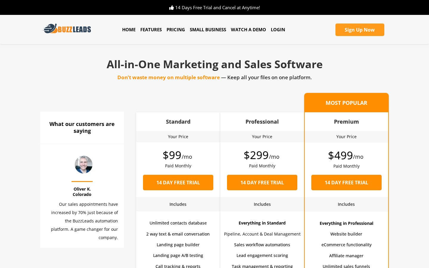 BuzzLeads Pricing