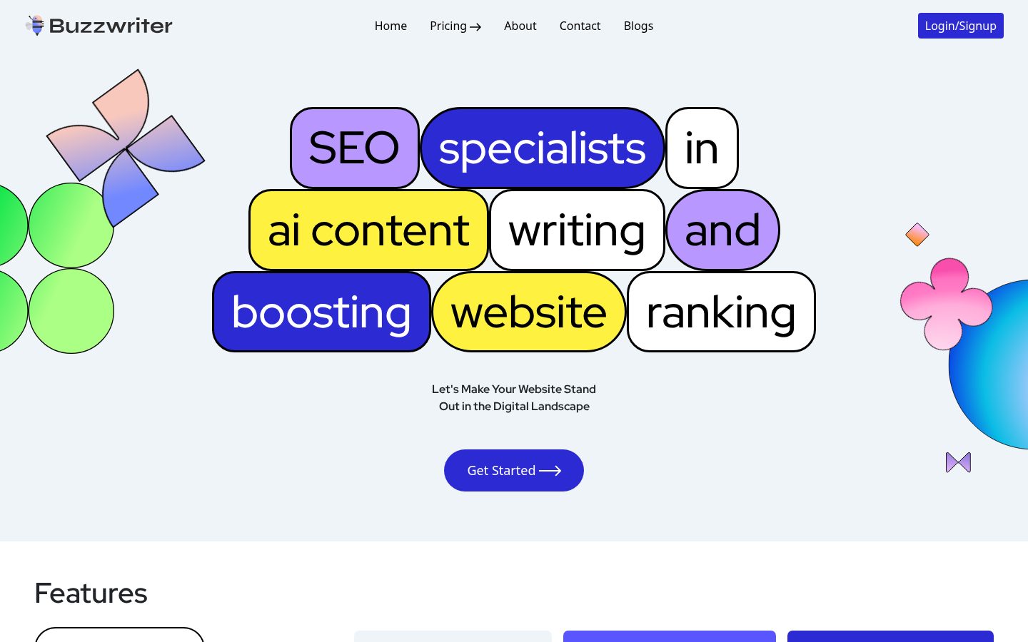 Buzzwriter Homepage