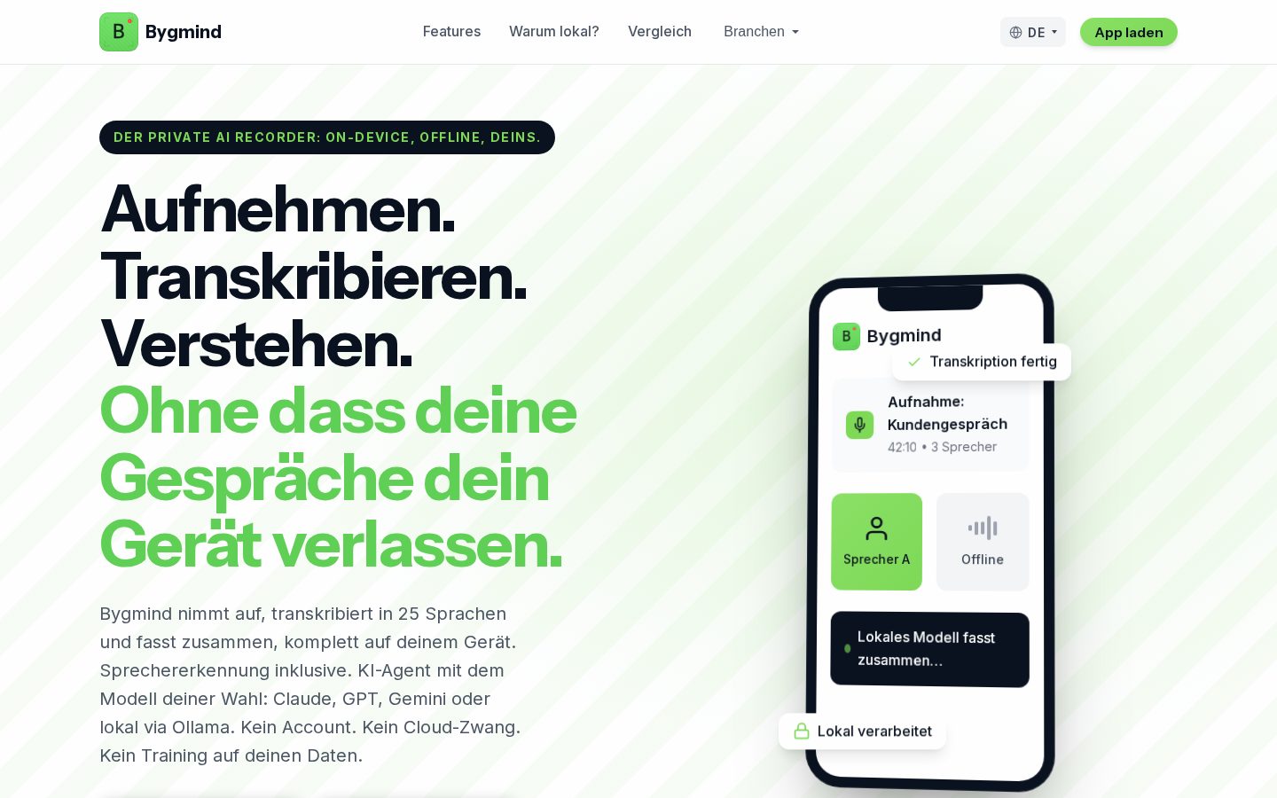 Bygmind Homepage
