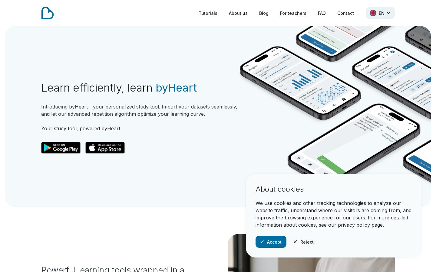 byHeart Homepage