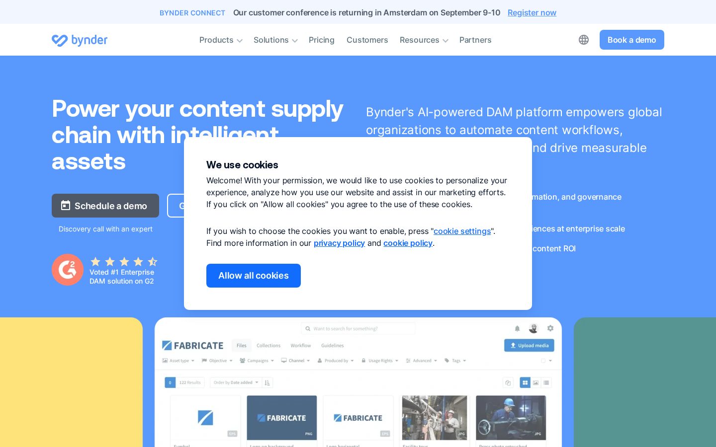 Bynder Homepage