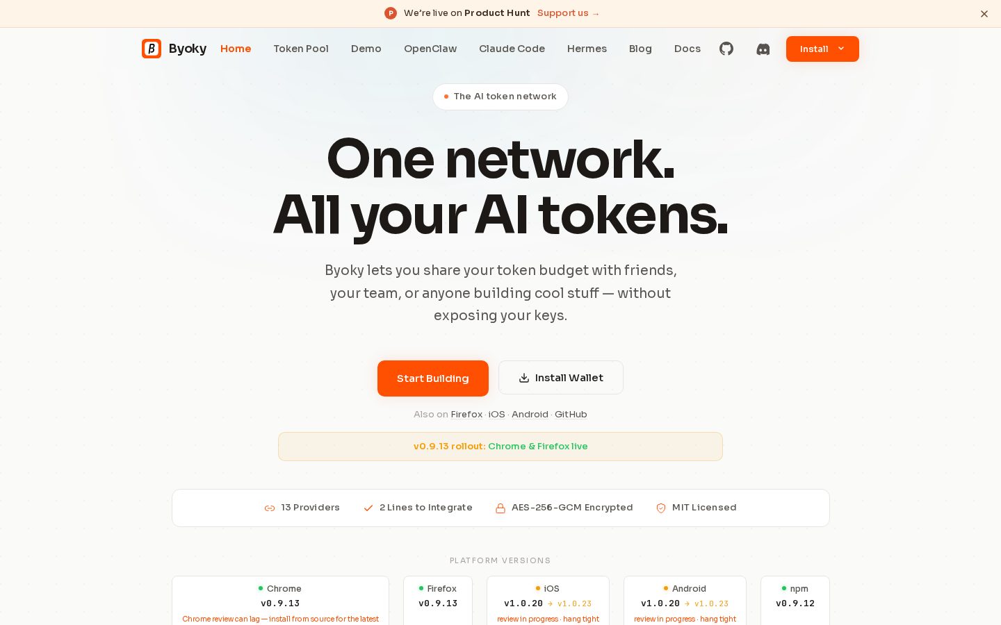 Byoky Homepage