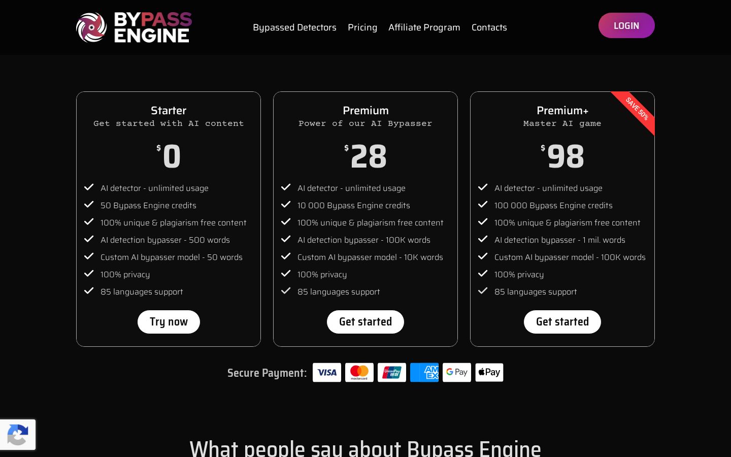 BypassEngine Pricing