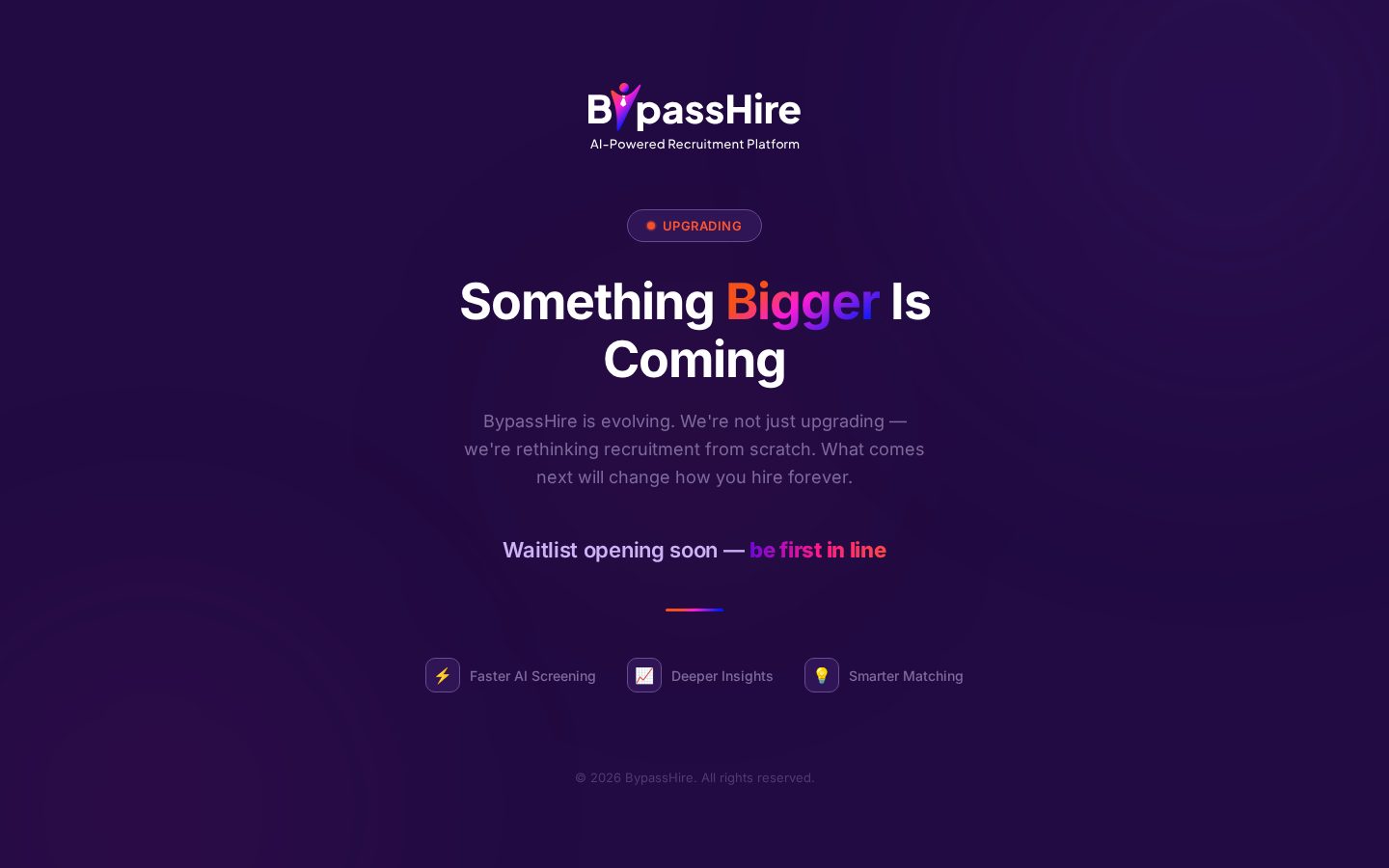 BypassHire Homepage