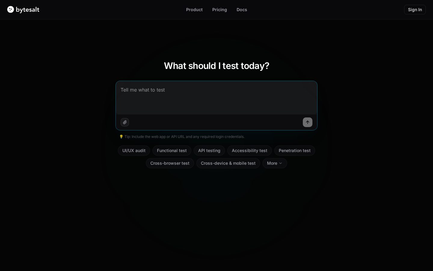Bytesalt Homepage