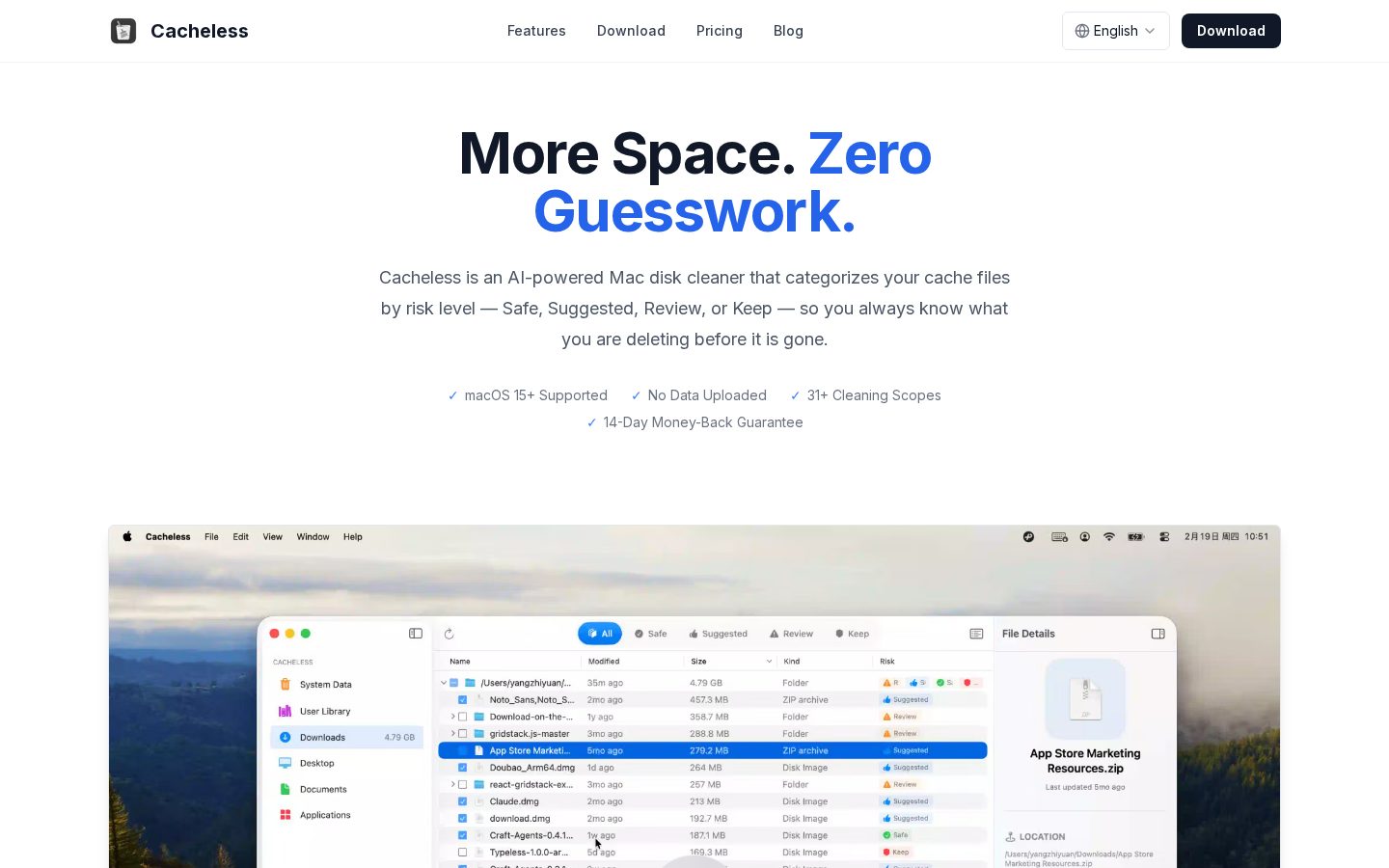 Cacheless Homepage