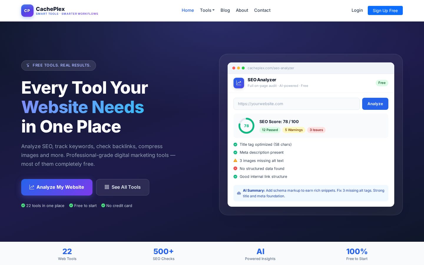 CachePlex Homepage