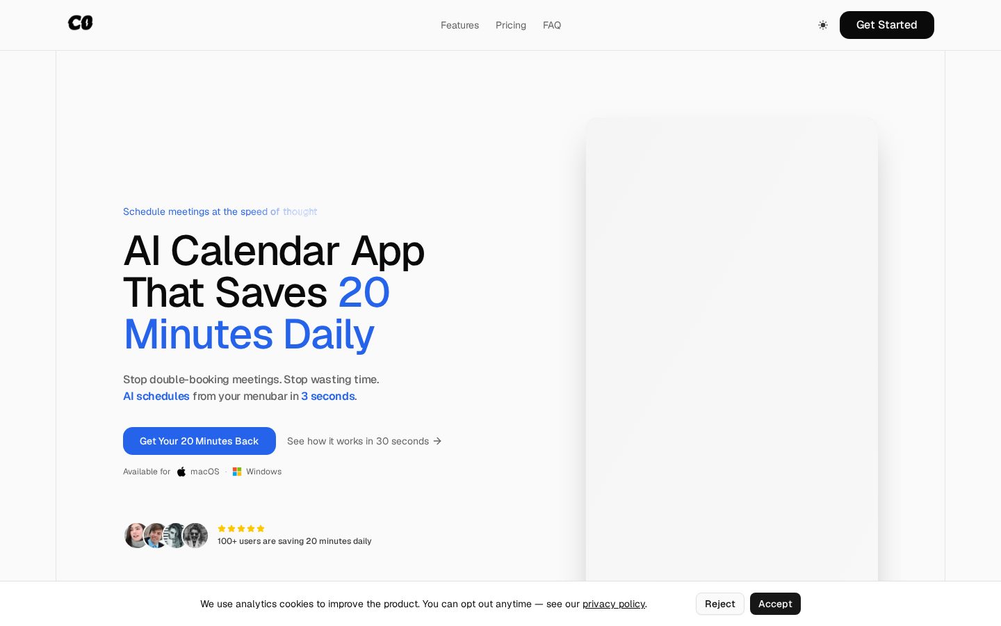 Calendar0 Homepage