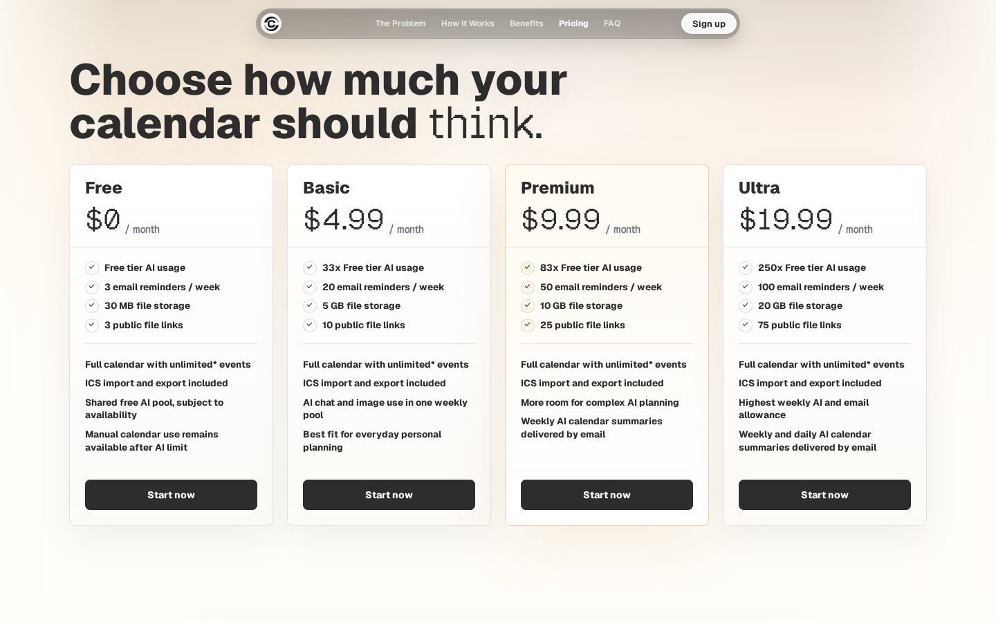 CaleyAI Pricing