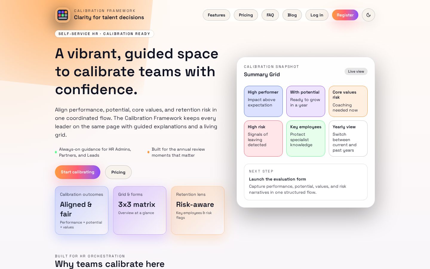 Calibration Framework Homepage