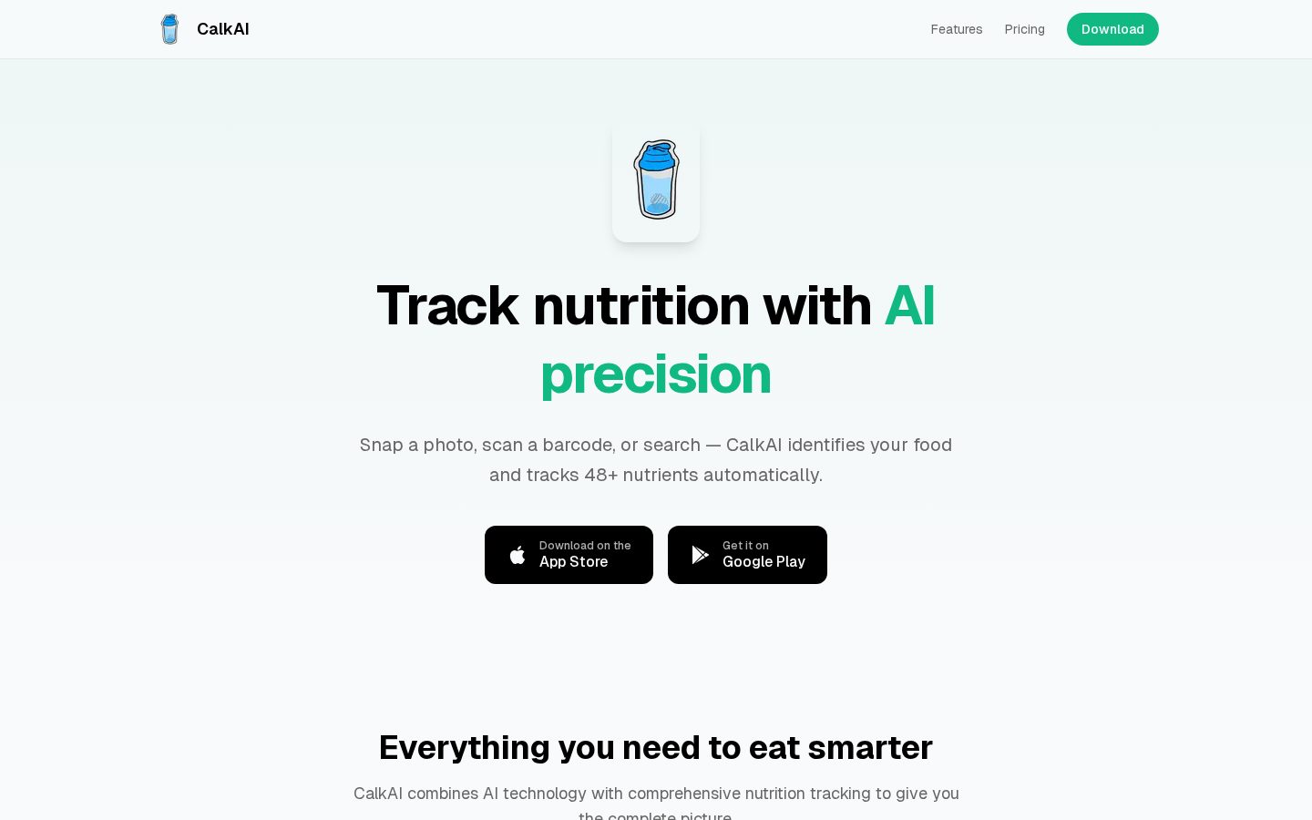 Calk AI Homepage