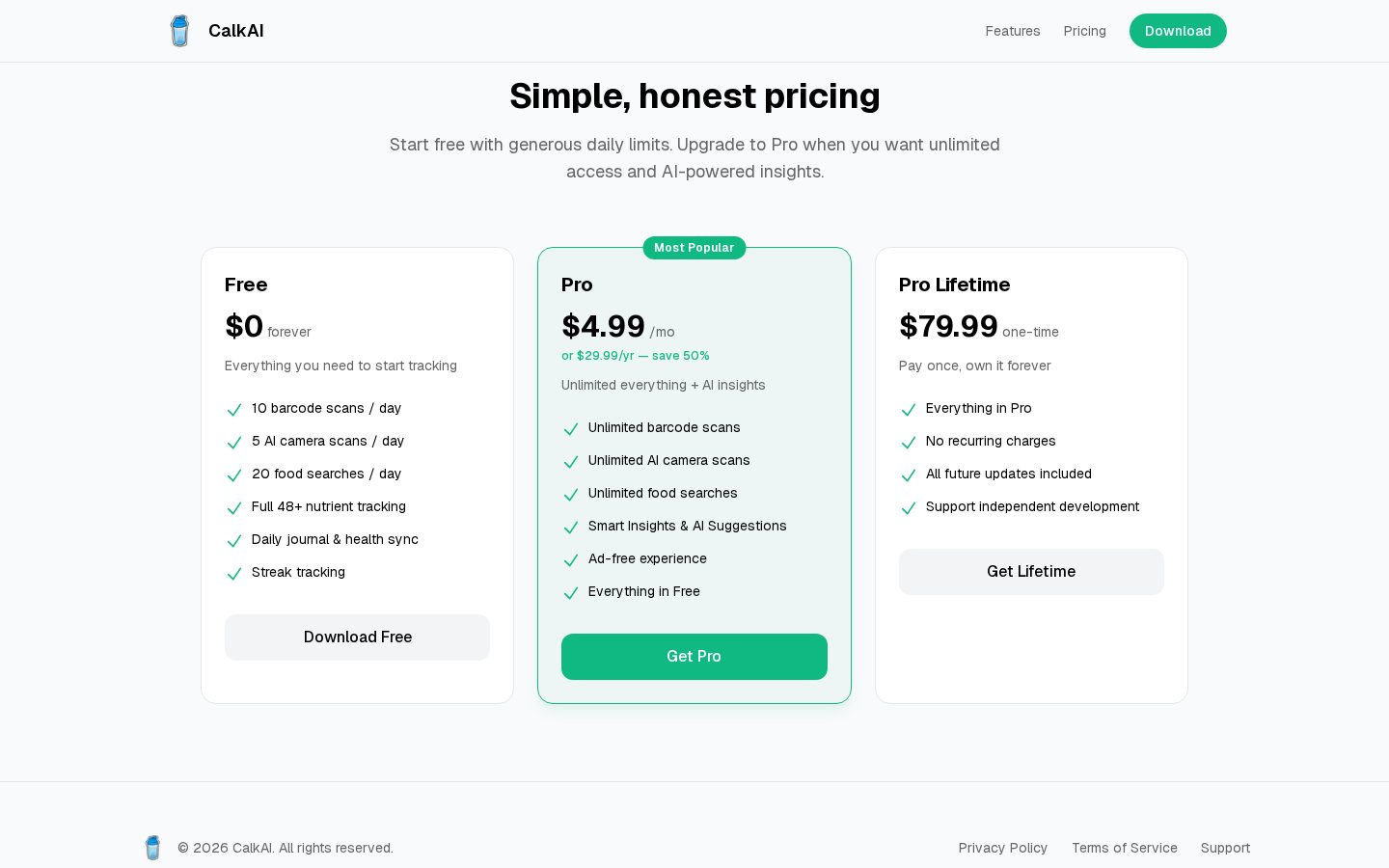Calk AI Pricing