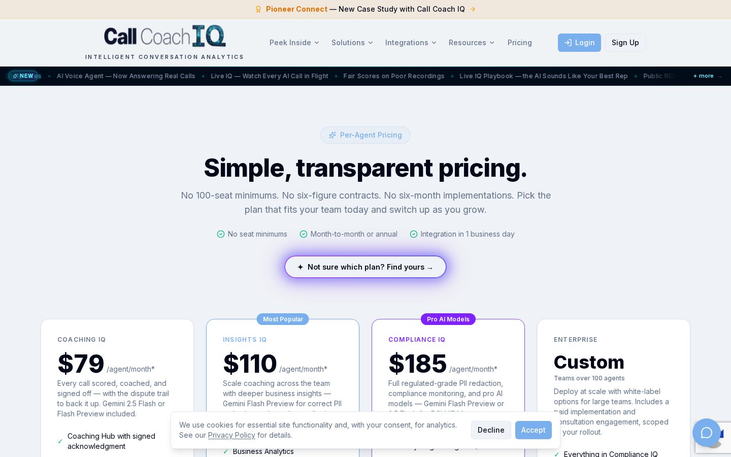 Call Coach IQ Pricing
