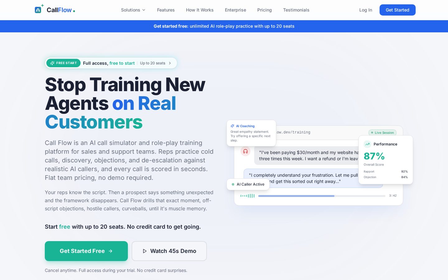 Call Flow Homepage