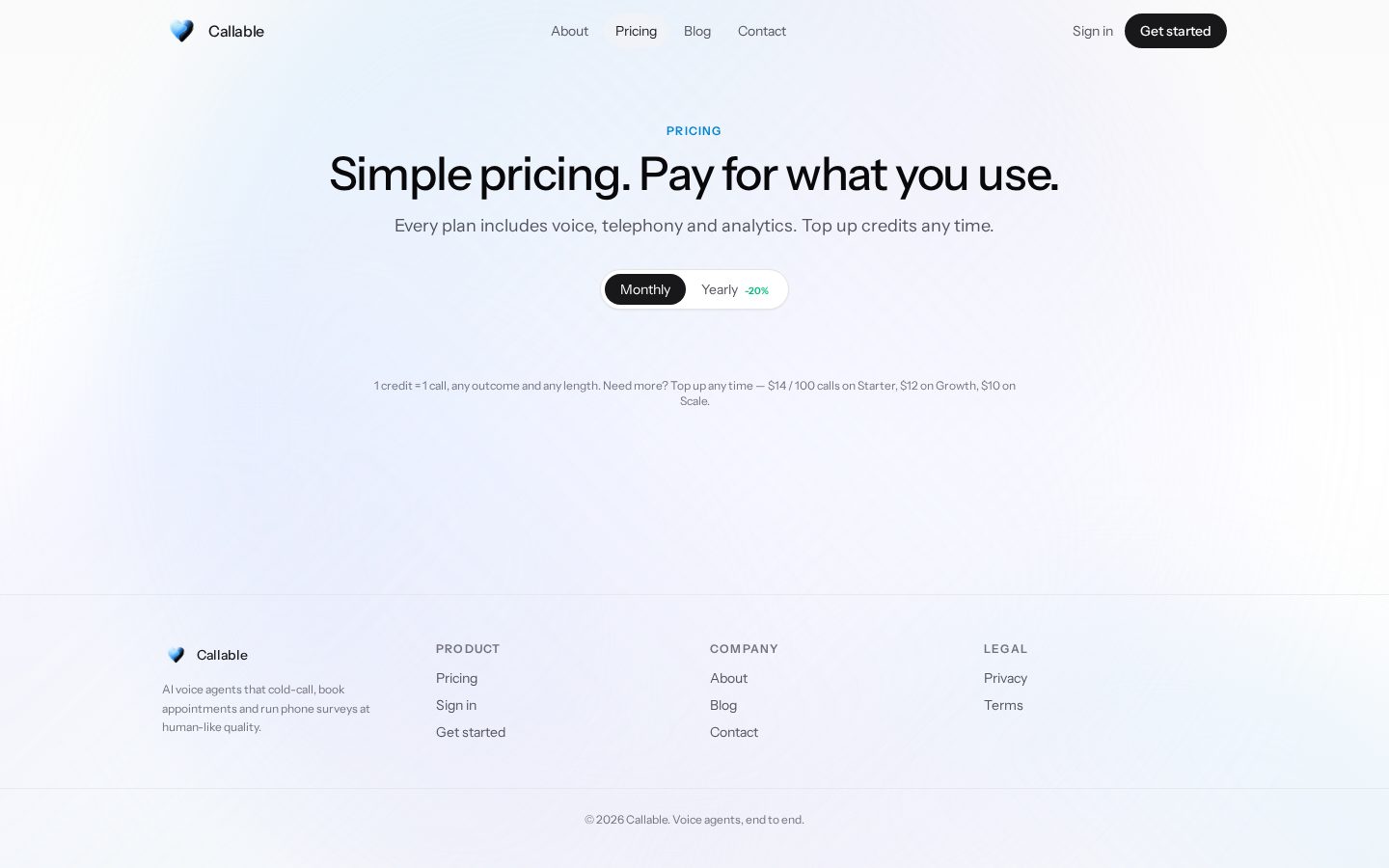 Callable Pricing